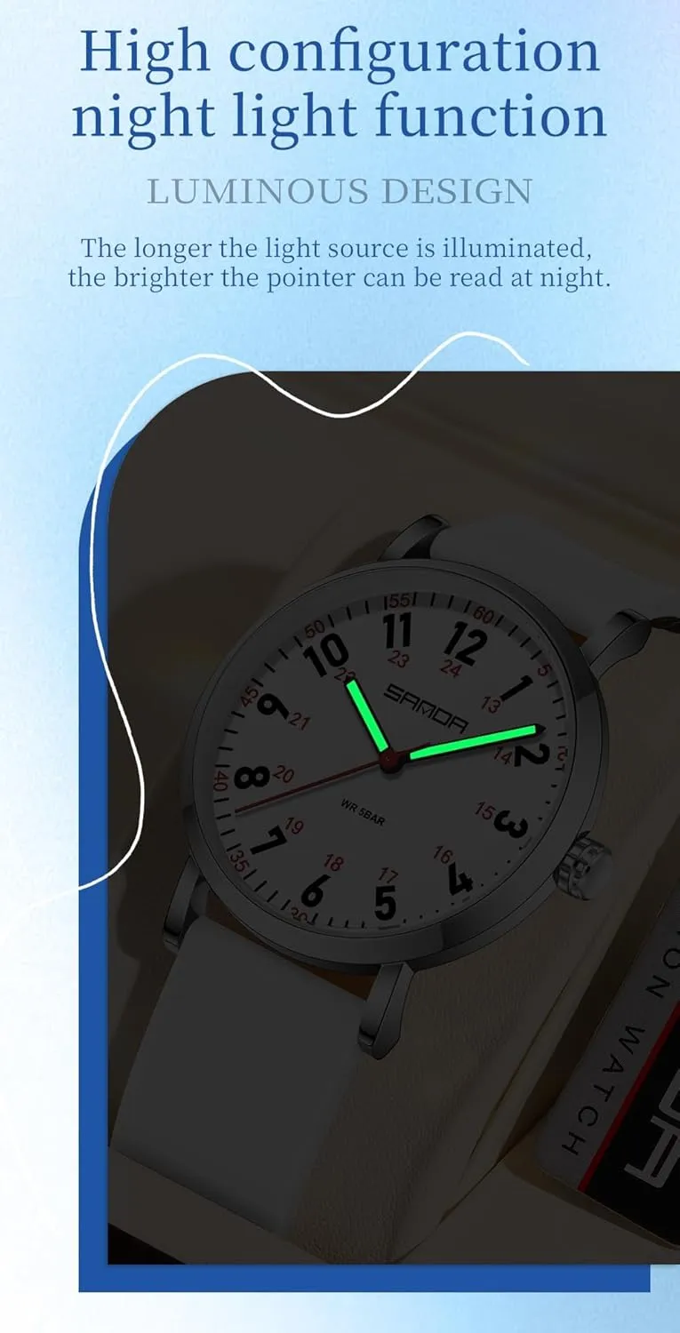Professionals$Doctors Nursing Women 12/24 Hour Military Time Luminous Hands Easy Read Dial Soft and Breathable Silicone Band tribute Gosasa Waterproof Nurse Watch for Medical 
