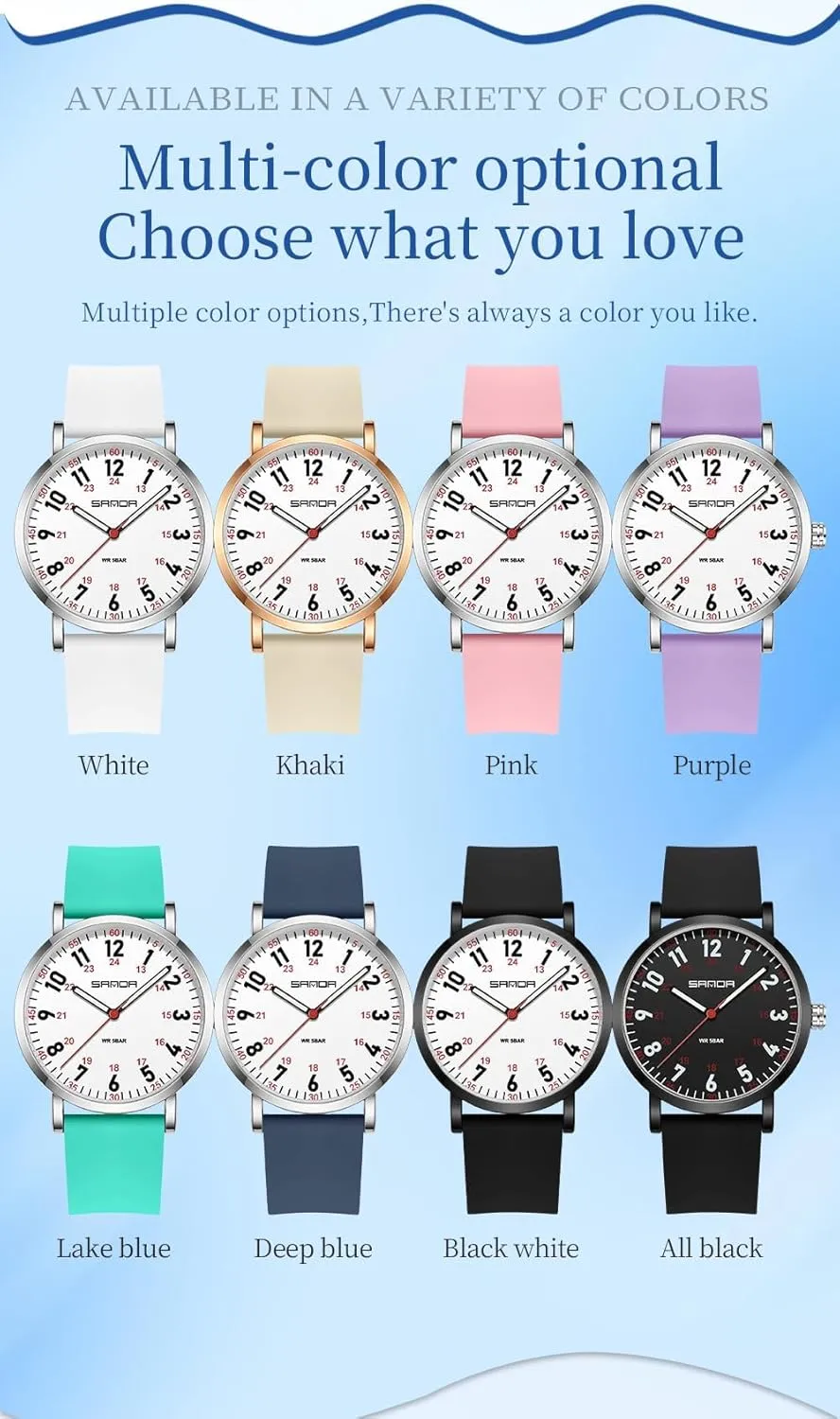 Professionals$Doctors Nursing Women 12/24 Hour Military Time Luminous Hands Easy Read Dial Soft and Breathable Silicone Band tribute Gosasa Waterproof Nurse Watch for Medical 