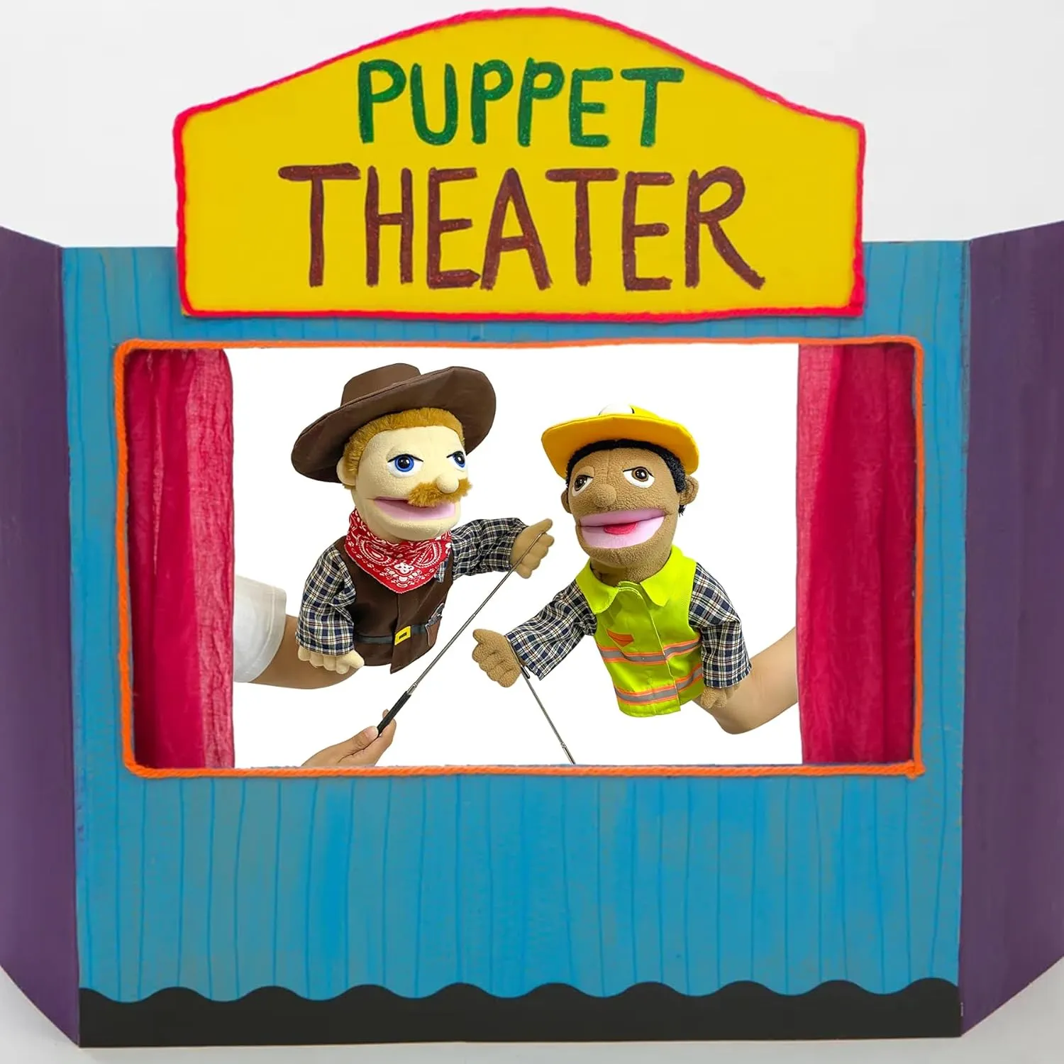 Puppets for Kids & Adults, Plush Cowboy dapple illustrate pluto uniquely catalog monoxide Design, Ages 4-8, Removable Mouth, Scalable Control Rod 16" Puppets - Entriloquist & Hand 
