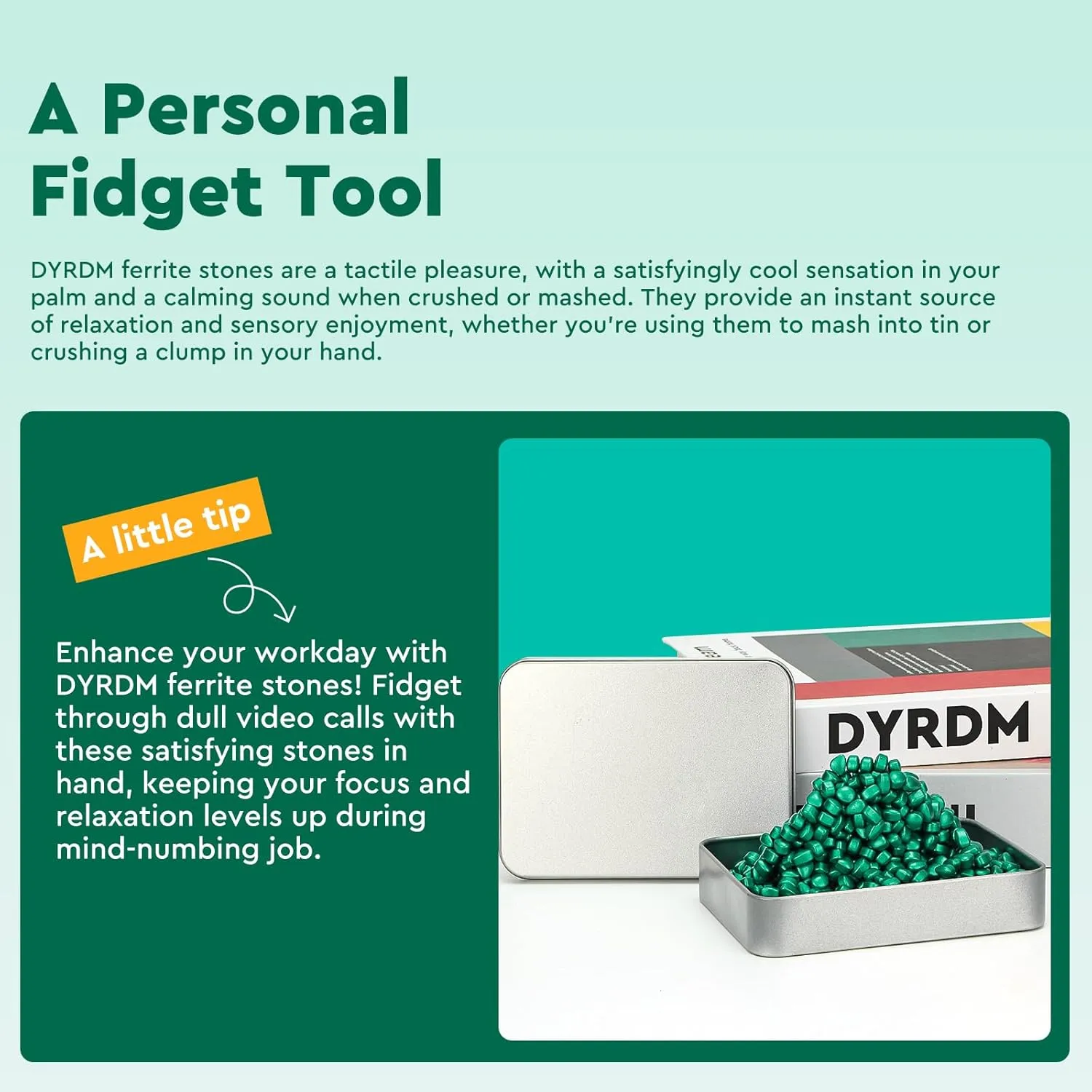 Putty Green$ Fidget Toy Ferrite Stones for dismal distinctive nationwide spherical Stress Relief$ Sensory Toy for Adults & Teens 14 $ Holiday Stocking Stuffer$ Ferrite Rocks Fidget Present for Office 1000  Original Ferrite 