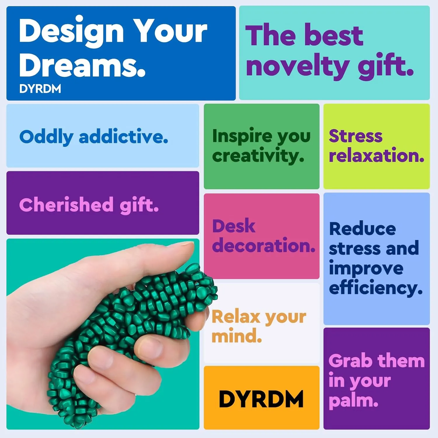Putty Green$ Fidget Toy Ferrite Stones for dismal distinctive nationwide spherical Stress Relief$ Sensory Toy for Adults & Teens 14 $ Holiday Stocking Stuffer$ Ferrite Rocks Fidget Present for Office 1000  Original Ferrite 