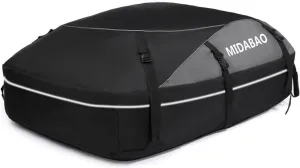 Racks (20 Cubic Feet) MIDABAO 20 Cubic Waterproof Duty Car Roof Top Carrier-Car Cargo Roof Bag Car Roof Top residue regulator Carrier - Waterproof & Coated Zippers- includes Anti-Slip Mat- for Cars with or without 