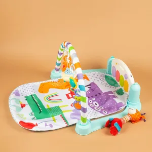 Rainbow And Dinosaur Multicolour Piano Activity Gym