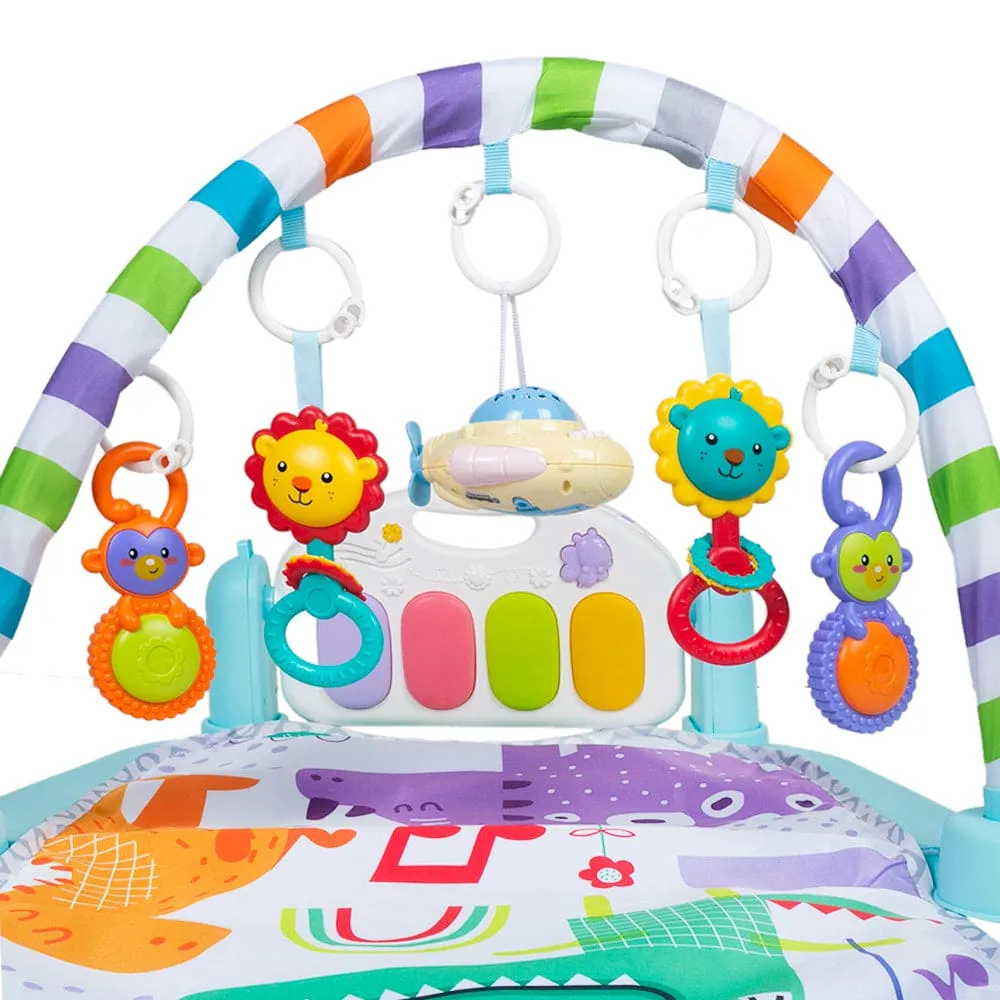 Rainbow And Dinosaur Multicolour Piano Activity Gym