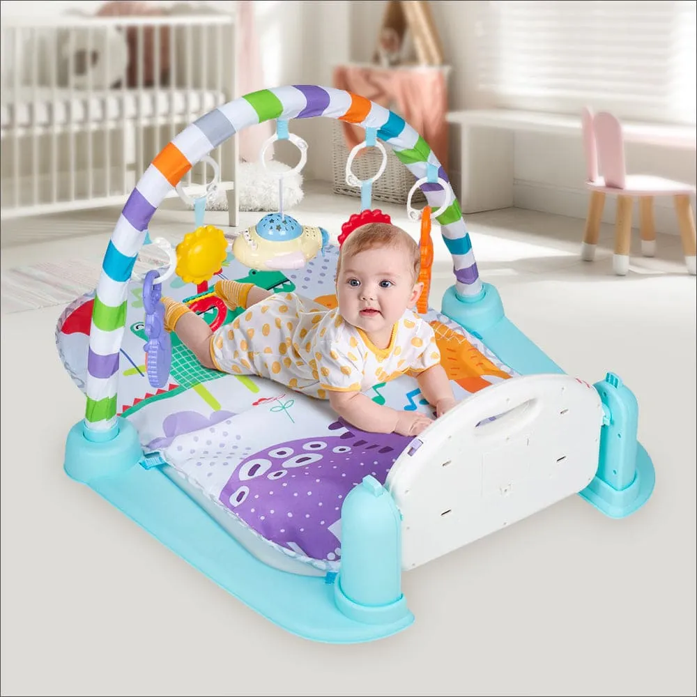 Rainbow And Dinosaur Multicolour Piano Activity Gym