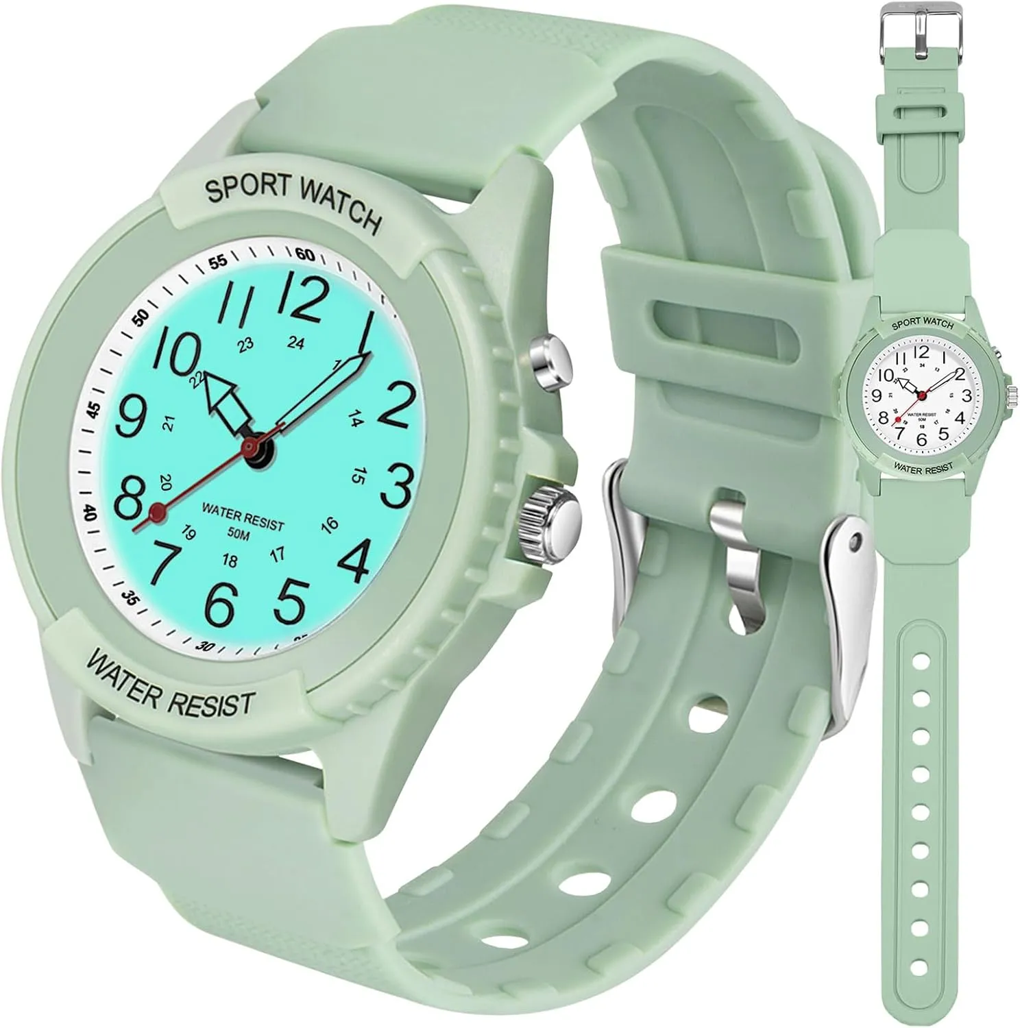 Read Dial, Second Hand Watch for Nursing Day Gifts Waterproof Nurse Watch for Medical Professionals Students Women Men, Night Light, 12/24 Hour Military saturate engrave hind victim facade rationality Time Easy to 