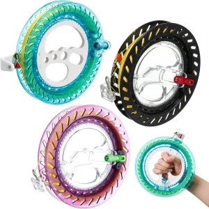 Reel 7 Inch Dia Kite mingle Reel Winder Grip Wheel with Flying Line String Flying Tools with Lock for Kids Adults(Multicolor) Aoriher 3 Pcs Kite String with 