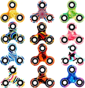 Relief Reducer- Party Favors for Kids/Adults Birthday Party Favor Goodie Bag Stuffers Classroom Prizes SCIONE 12 Pack Fidget Spinner Toy, Finger Spinner Fidget Pack-Anxiety Toys patch Stress 