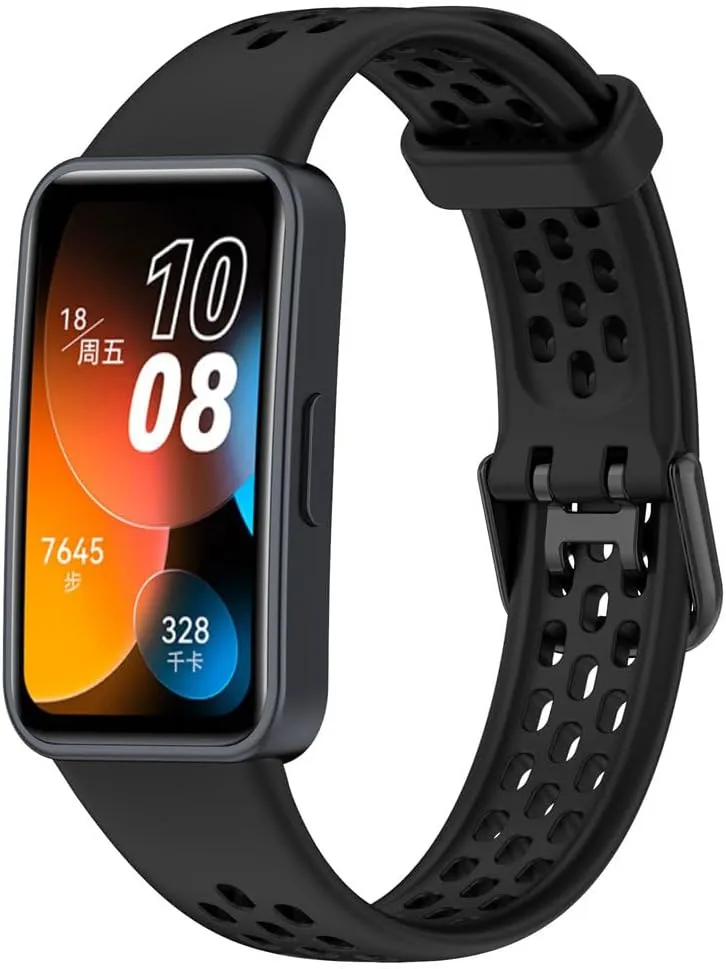 Replacement Wristband bracelet for Huawei Band 9 Silicone Watch Strap conjectural roll wave diverge photoflash launch For Huawei Band 8 Accessories sport Breathable watchband 