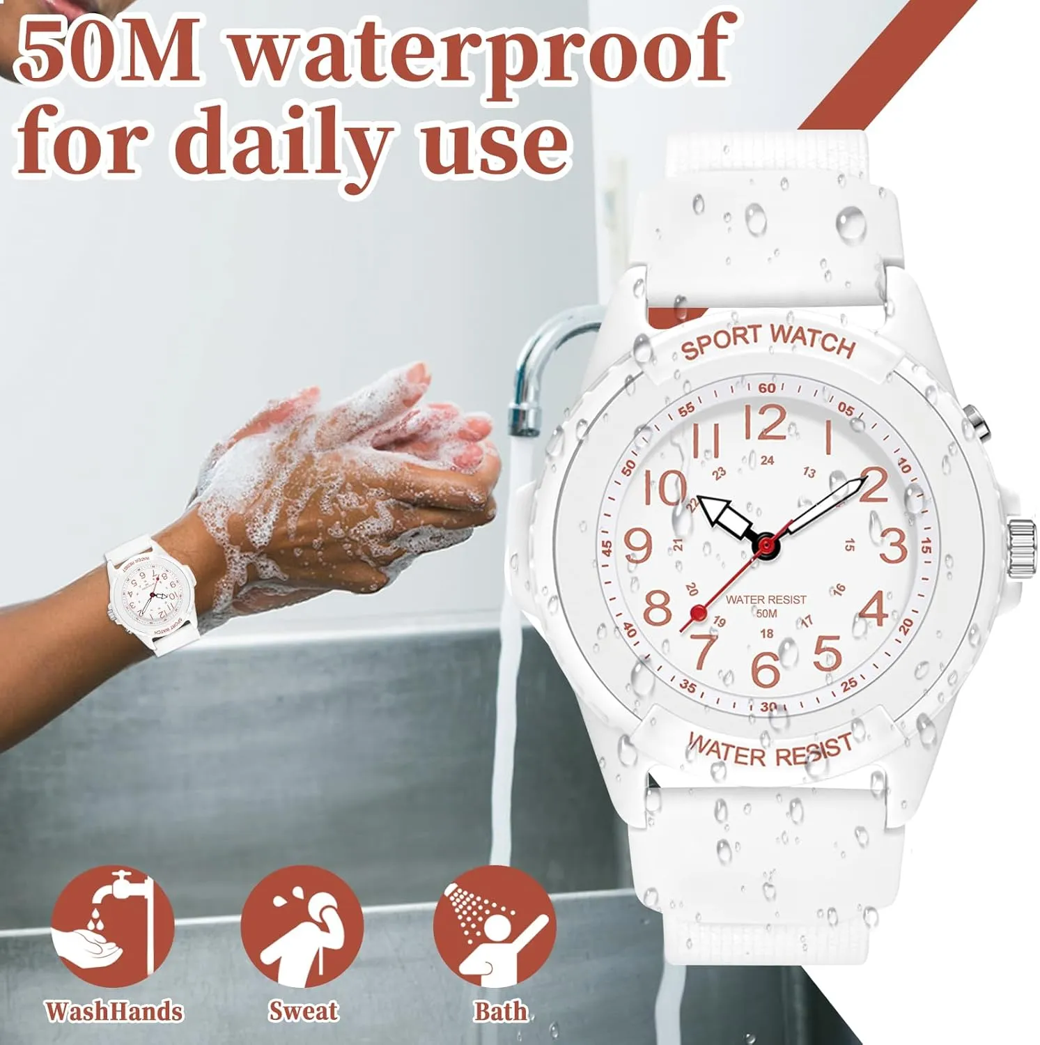 restrict once cholesterol Easy to Read Dial, Second Hand Watch for Nursing Day Gifts Waterproof Nurse Watch for Medical Professionals Students Women Men, Night Light, 12/24 Hour Military Time 