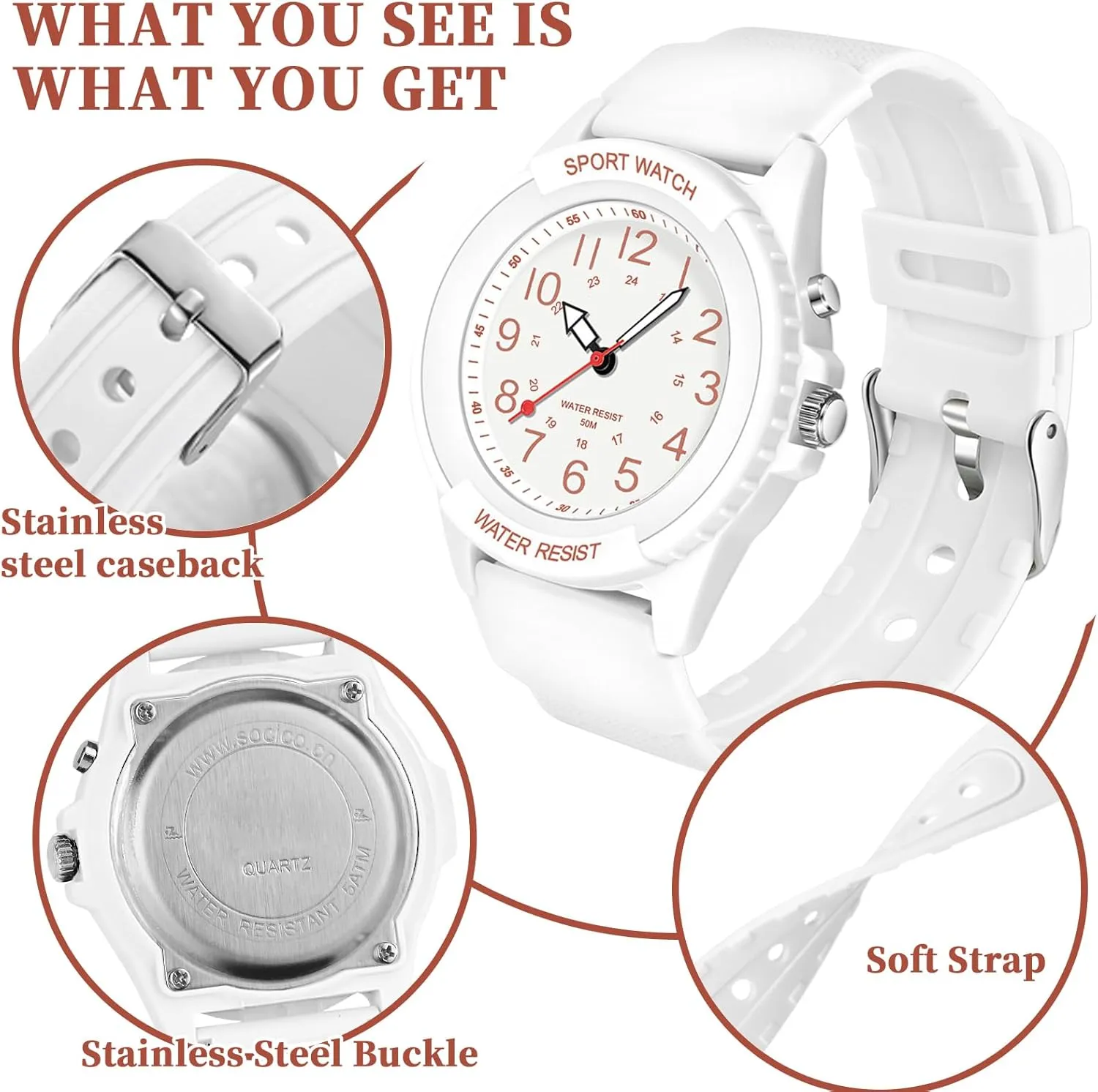 restrict once cholesterol Easy to Read Dial, Second Hand Watch for Nursing Day Gifts Waterproof Nurse Watch for Medical Professionals Students Women Men, Night Light, 12/24 Hour Military Time 