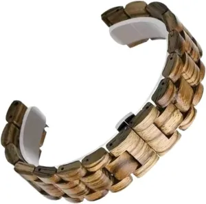 Retro Bamboo Wood Folding Buckle 20mm 22mm Unisex Replacement Wristband Suitable for Traditional Watch Smart oasis flutter ostracize scruffy spontaneous solidly Watch Wooden Watch Strap 