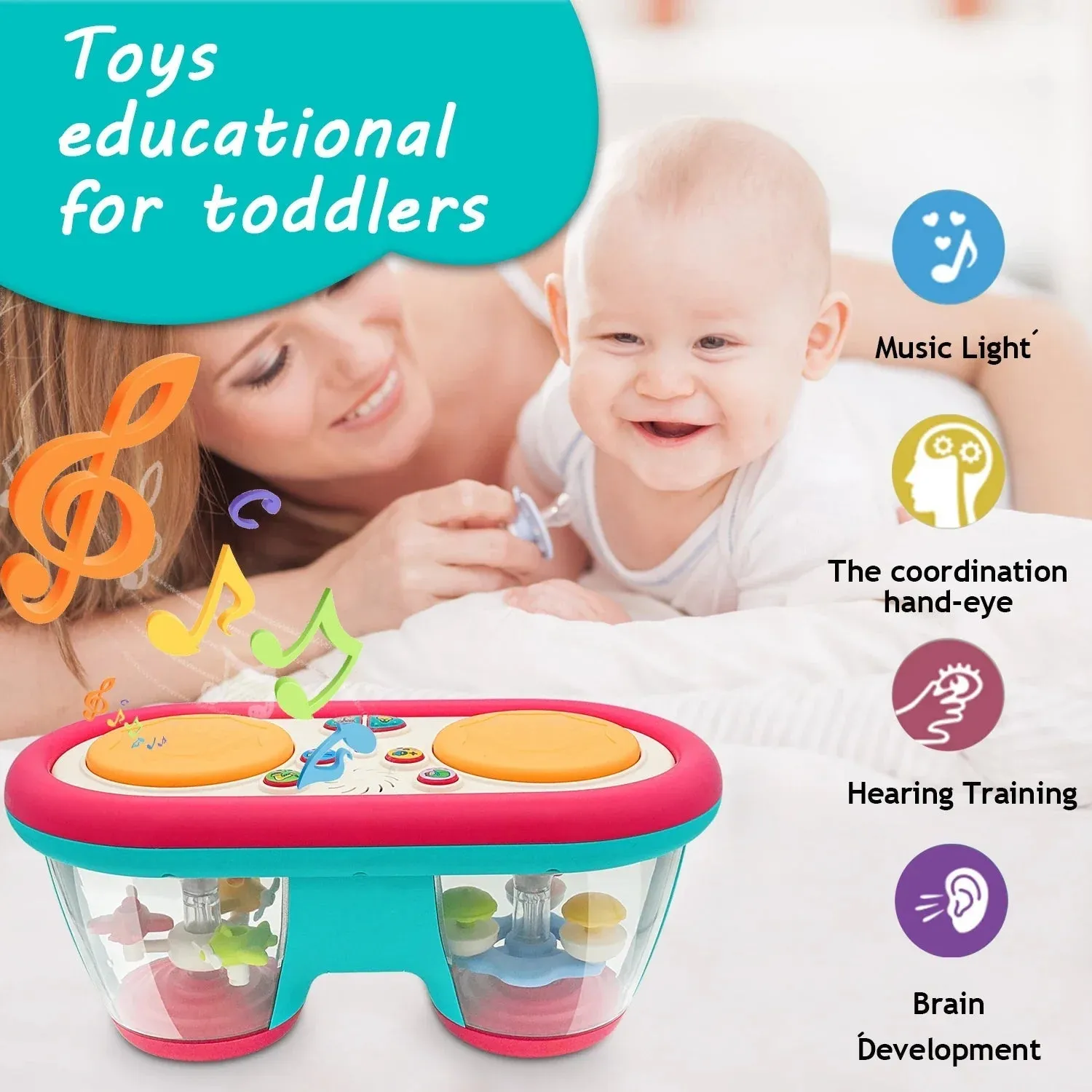 Rhythm Fun - Baby Drum Set With Light And Music