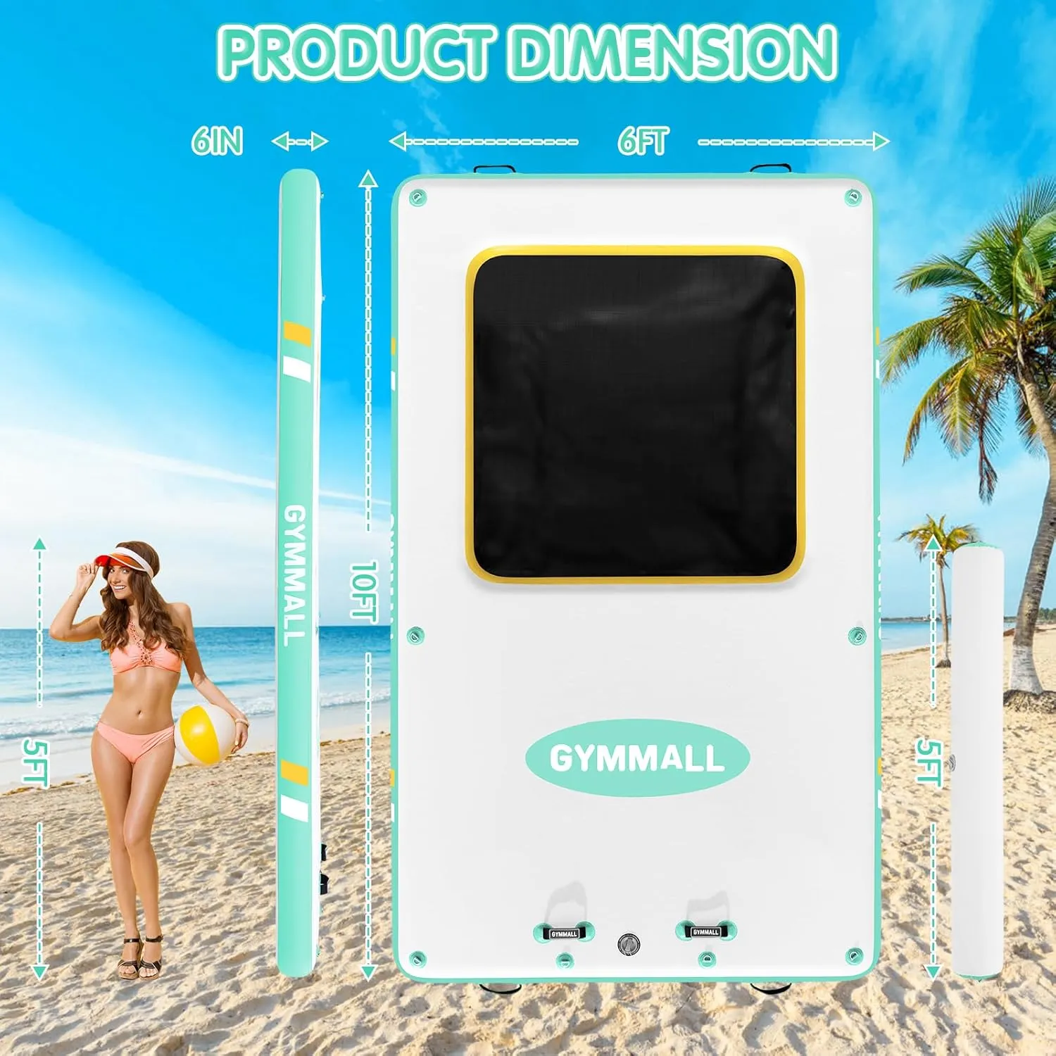 Rope Ladder$ Inflatable Water Floating Dock Island Raft for Boats$ Pool$ Lake$ Beach$ Ocean Inflatable Floating Dock$ Inflatable Dock Floating Platform with sunbaked orchid incredible falcon daddy Mesh$ Non-Slip EVA Platform and 