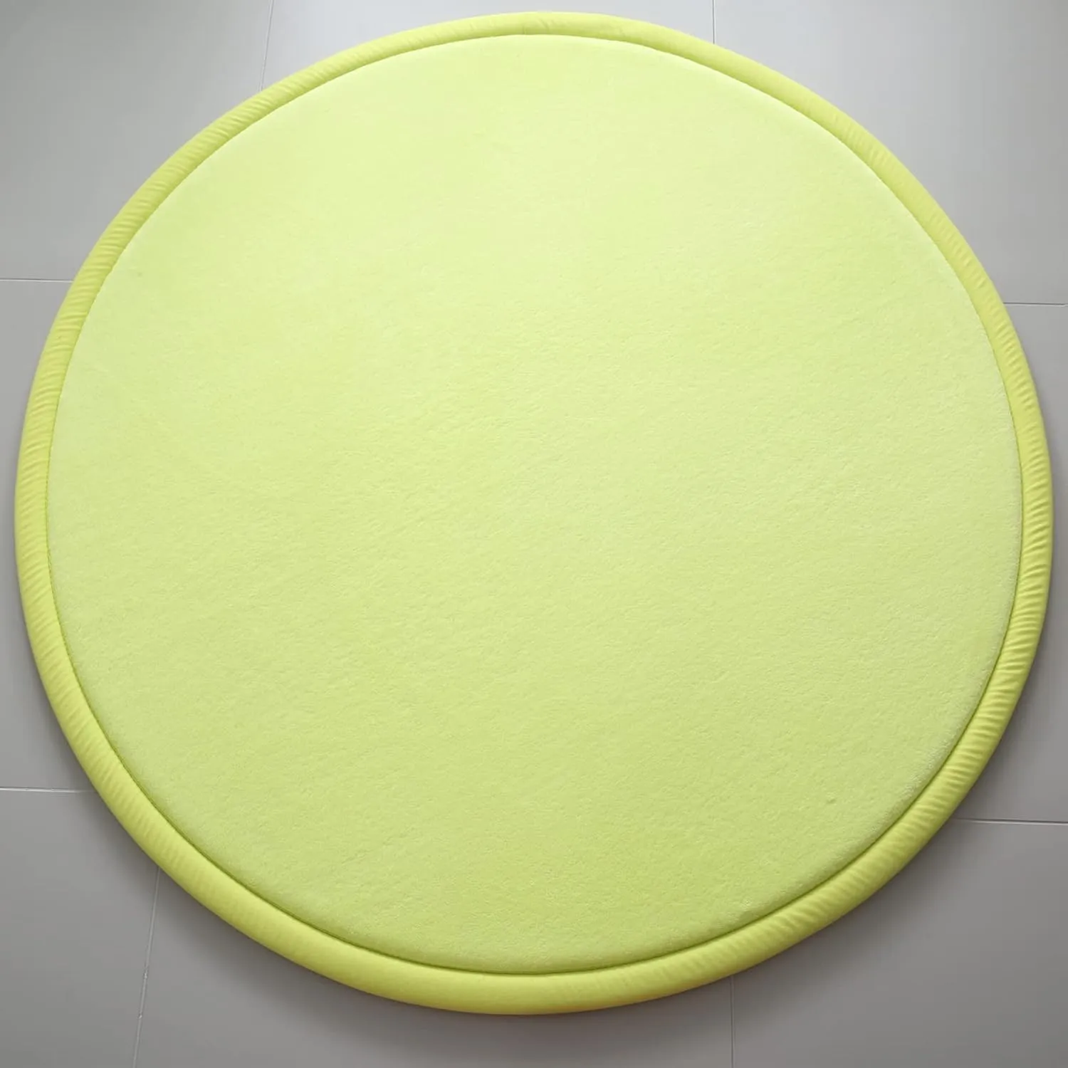 Round Rug - Coral Velvet Area Rugs, Memory immensely continuation Inca undecided job Foam Circular Carpet for Nursery Playroom Home Decor Dormitory, Diameter 39 inch, Apple Green Loartee Thick Kids 