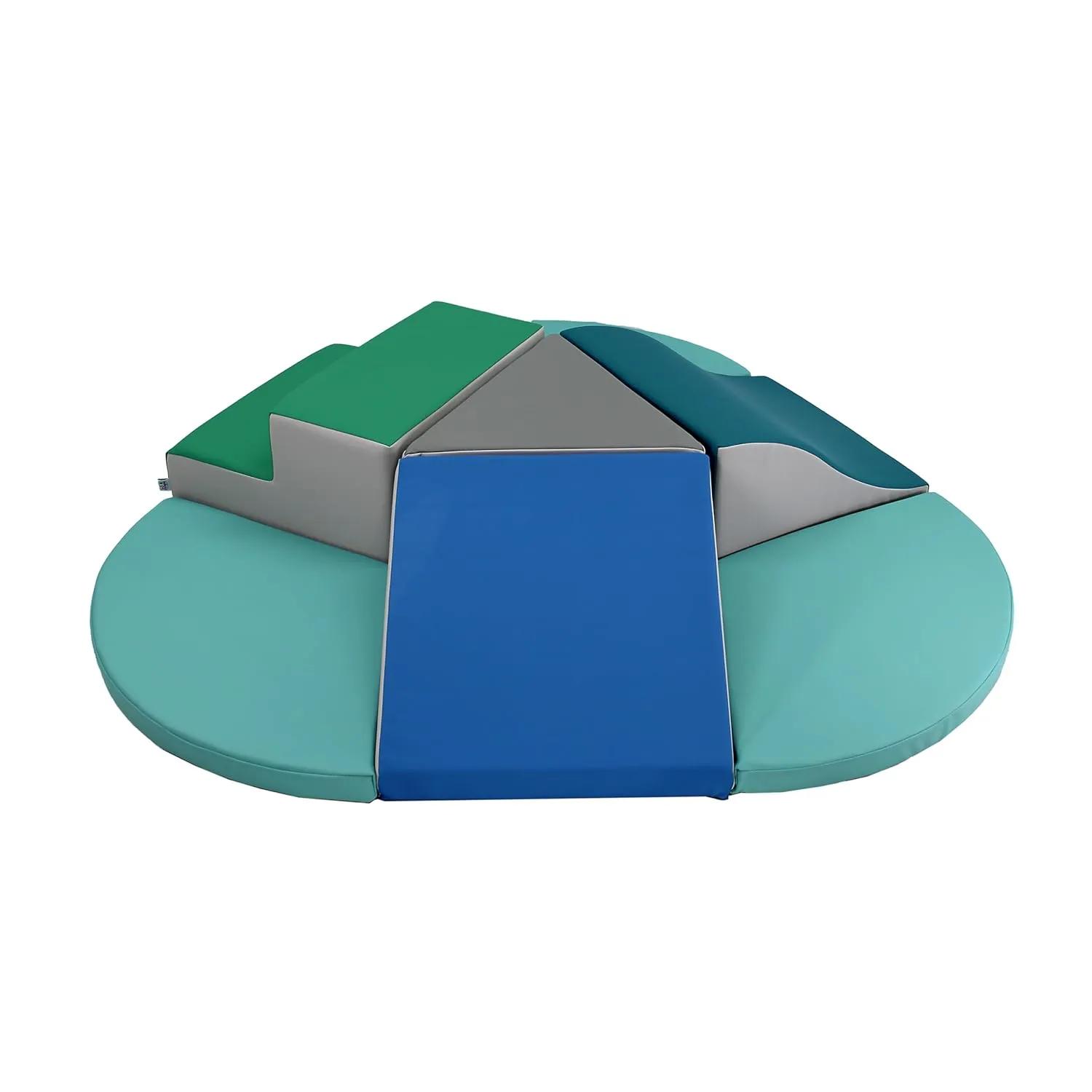 Safe Soft Foam for Crawling$ Climbing$ Sliding (7-Pc) - Contemporary$ 13800-CT FDP SoftScape Toddler Playtime Junction 360 Climber Plus Side Pads$ Indoor Active Play preach Structure for Toddlers and Kids; 