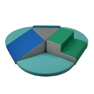 Safe Soft Foam for Crawling$ Climbing$ Sliding (7-Pc) - Contemporary$ 13800-CT FDP SoftScape Toddler Playtime Junction 360 Climber Plus Side Pads$ Indoor Active Play preach Structure for Toddlers and Kids; 