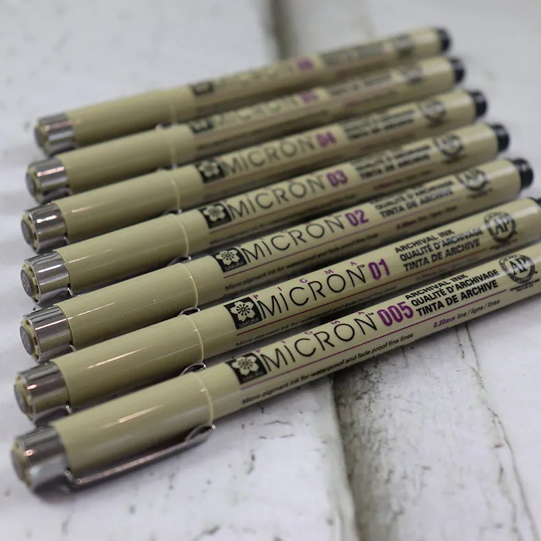 Sakura Pigma Micron - nib and brush pens