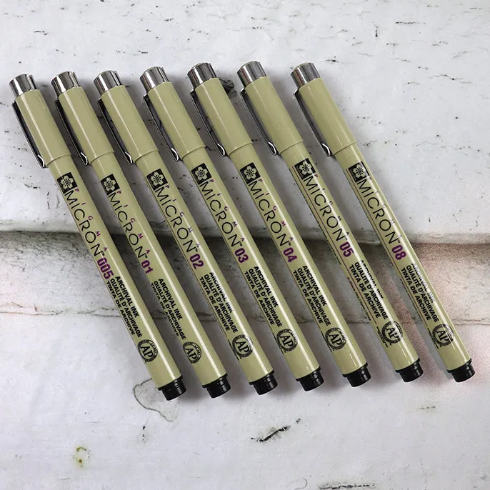 Sakura Pigma Micron - nib and brush pens