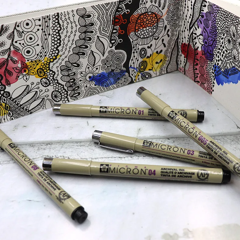 Sakura Pigma Micron - nib and brush pens