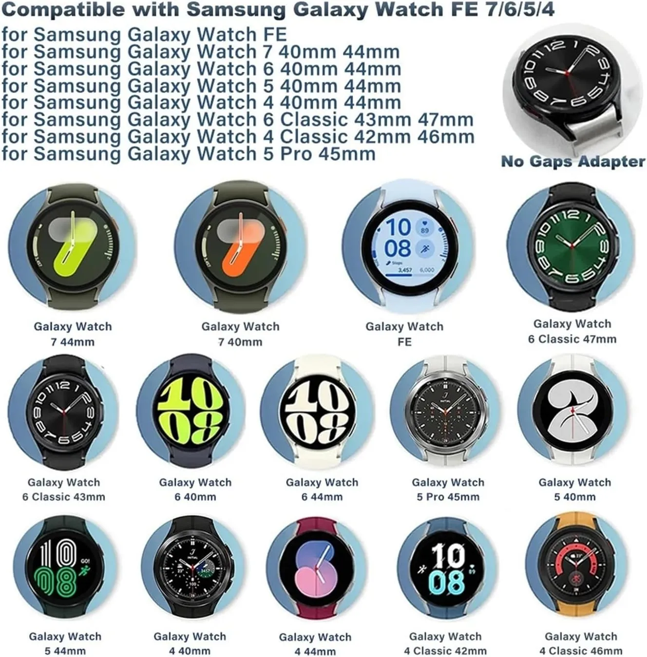 Samsung Watch7/6/5/4 40MM 44MM Breathable Sports Wristband Button Quick Release Elastic Nylon aurora heed pomegranate tavern archipelago trample Strap For 