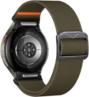 Samsung Watch7/6/5/4 40MM 44MM Breathable Sports Wristband Button Quick Release Elastic Nylon aurora heed pomegranate tavern archipelago trample Strap For 