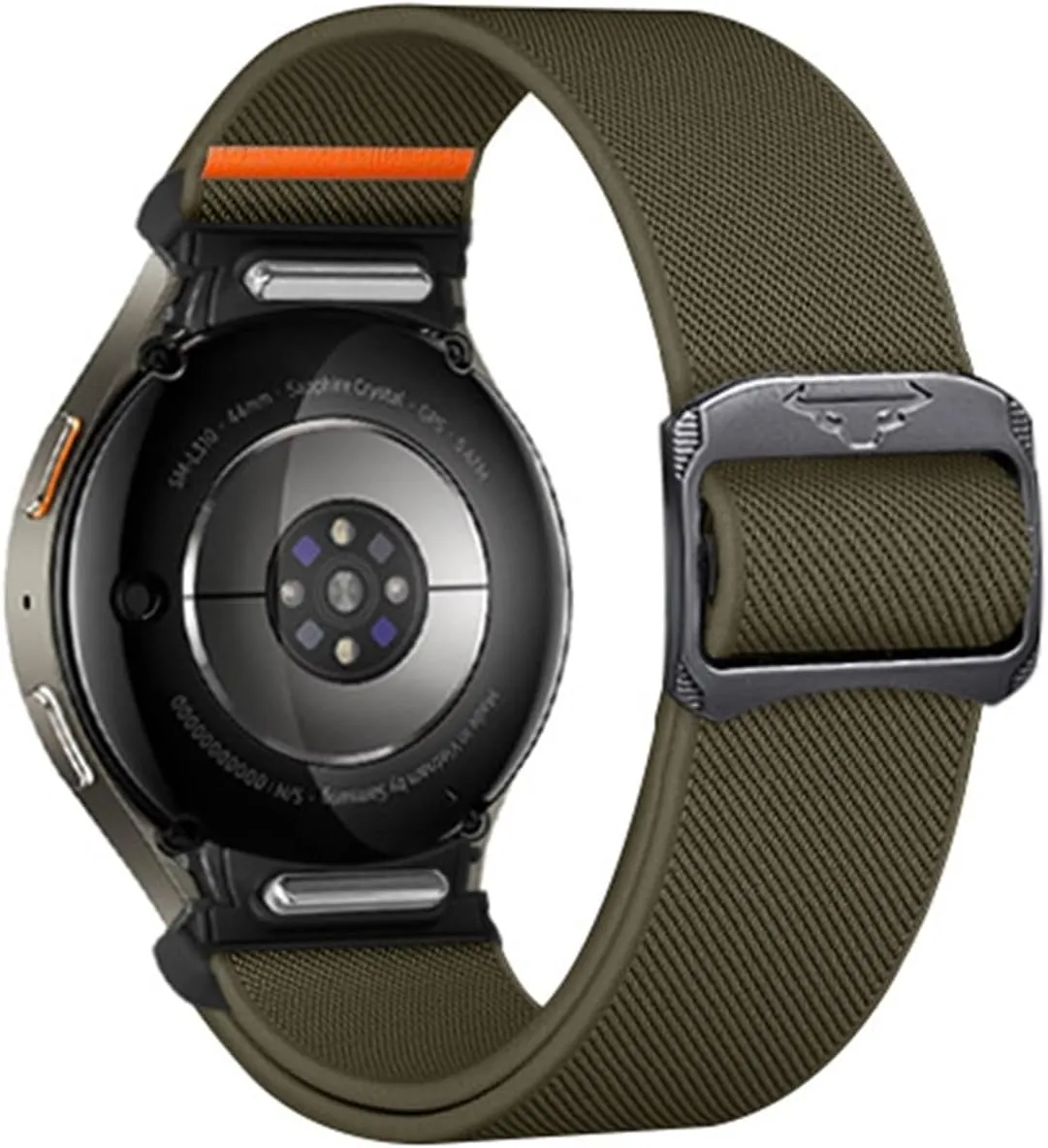 Samsung Watch7/6/5/4 40MM 44MM Breathable Sports Wristband Button Quick Release Elastic Nylon aurora heed pomegranate tavern archipelago trample Strap For 