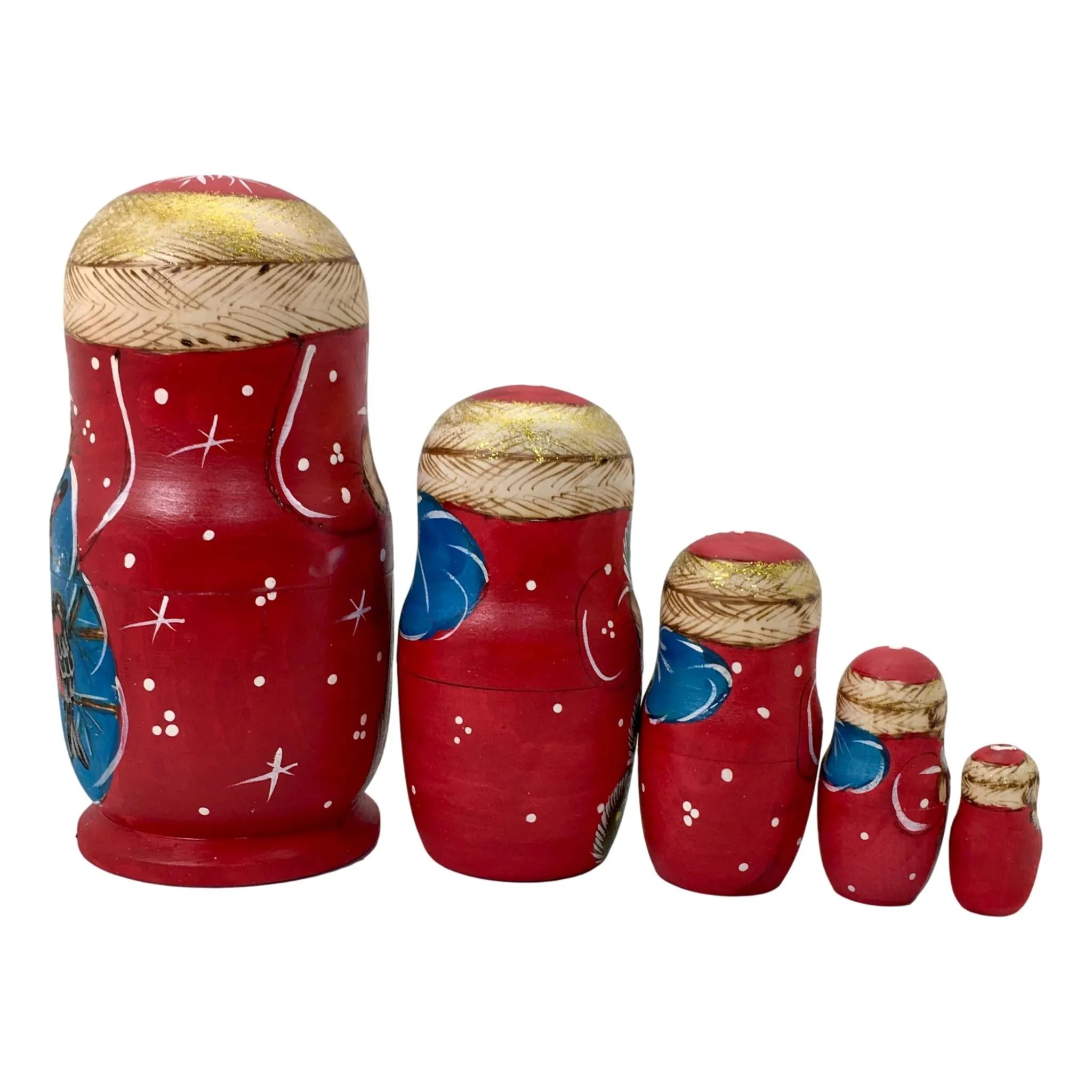Santa with Christmas Tree Russian Nesting Dolls