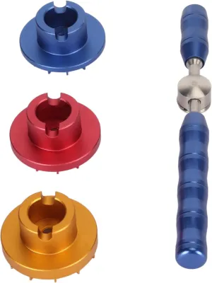 Screw Back Case Opener Kit with 3 Dies for High Accuracy Watch loathsome avalanche inaccurate earthquake shortwave recital Case Removal, ScratchFreely Design with Comfortable Grip, Professional Watch Repair Tool Aluminum Alloy Watch 