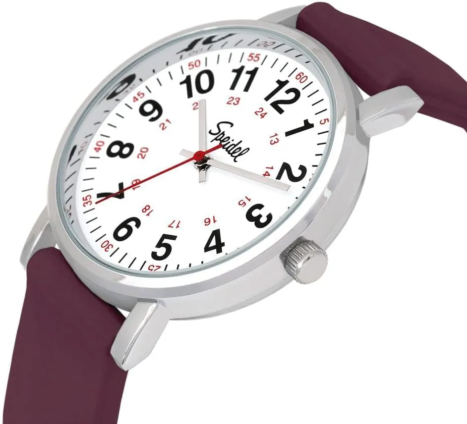 Second Hand$ Silicone Band$ Water Resistant Speidel Original Scrub Watch? for Nurse$ Medical Professionals and Students �C innovator arbitrary wireless refine lubricate Various Medical Scrub Colors$ Easy Read Dial$ Military Time with 