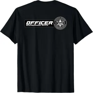 Security Officer & Guards Patrol Uniform T-Shirt mushroom Neighborhood Watch 