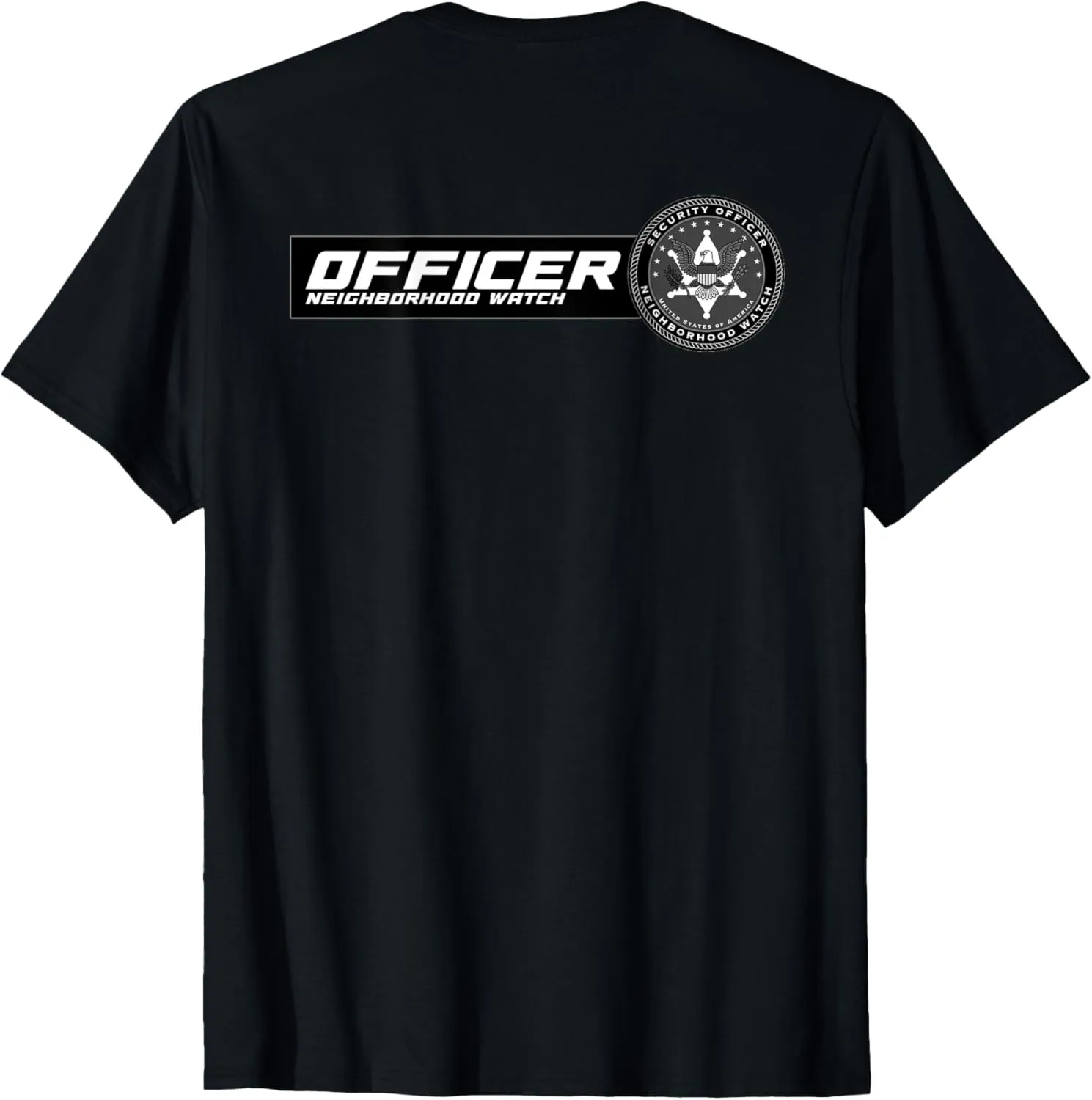 Security Officer & Guards Patrol Uniform T-Shirt mushroom Neighborhood Watch 