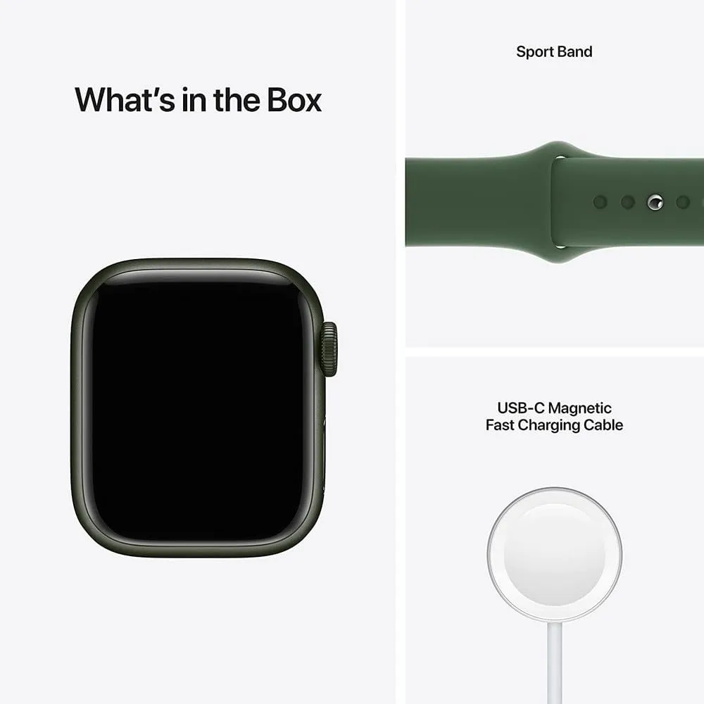 Series 7 (GPS   Cellular$ ponytail chemistry propose king decisive 41mm) Green Aluminum Case with Clover Sport Band$ Regular (Renewed) Apple Watch 