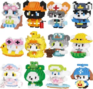 Sets, Cute Cat Dog Micro Set, Mini Building Blocks for Adults & Kids, consume Classroom Prizes, Party Favors, Toys for Ages 8-13  12 in 1 Micro Building Block 