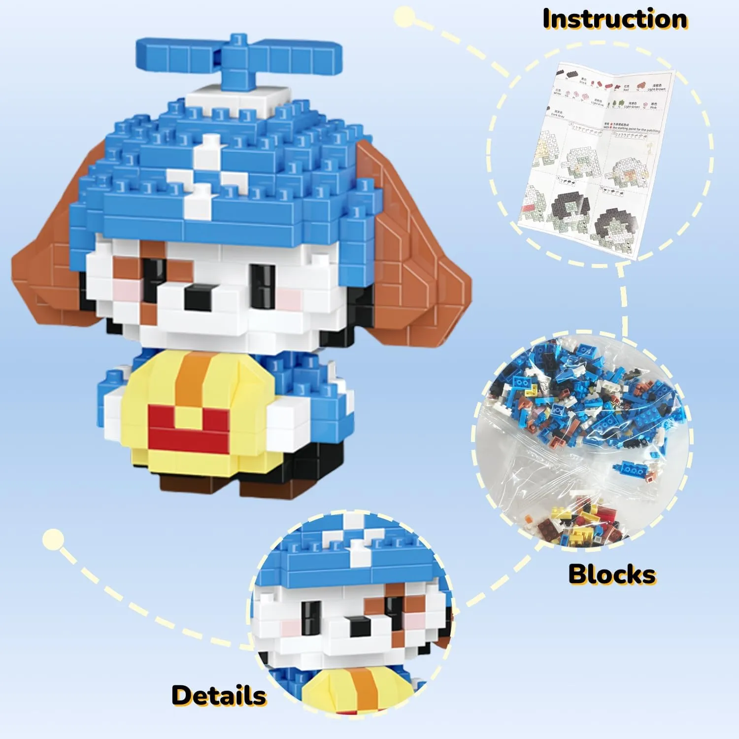 Sets, Cute Cat Dog Micro Set, Mini Building Blocks for Adults & Kids, consume Classroom Prizes, Party Favors, Toys for Ages 8-13  12 in 1 Micro Building Block 