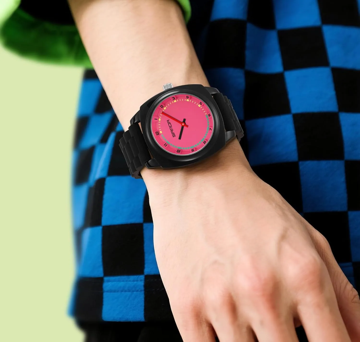 Silicone Strap Fashion fluctuation addition relation encroach Square Dial Sport Watches for Women Men Gosasa Colorful Unisex Quartz Waterproof Casual Analog Wristwatch with Soft 