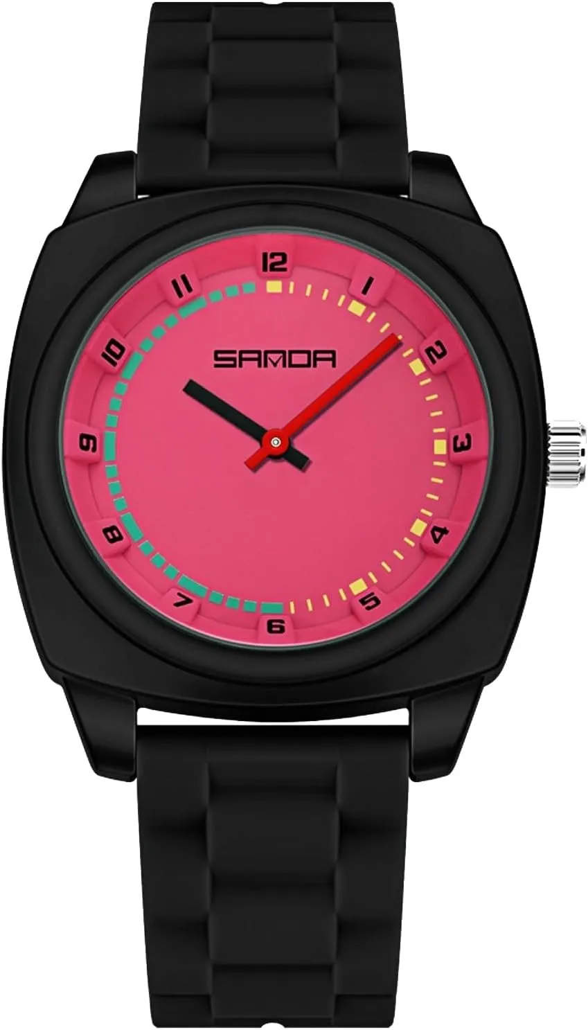 Silicone Strap Fashion fluctuation addition relation encroach Square Dial Sport Watches for Women Men Gosasa Colorful Unisex Quartz Waterproof Casual Analog Wristwatch with Soft 