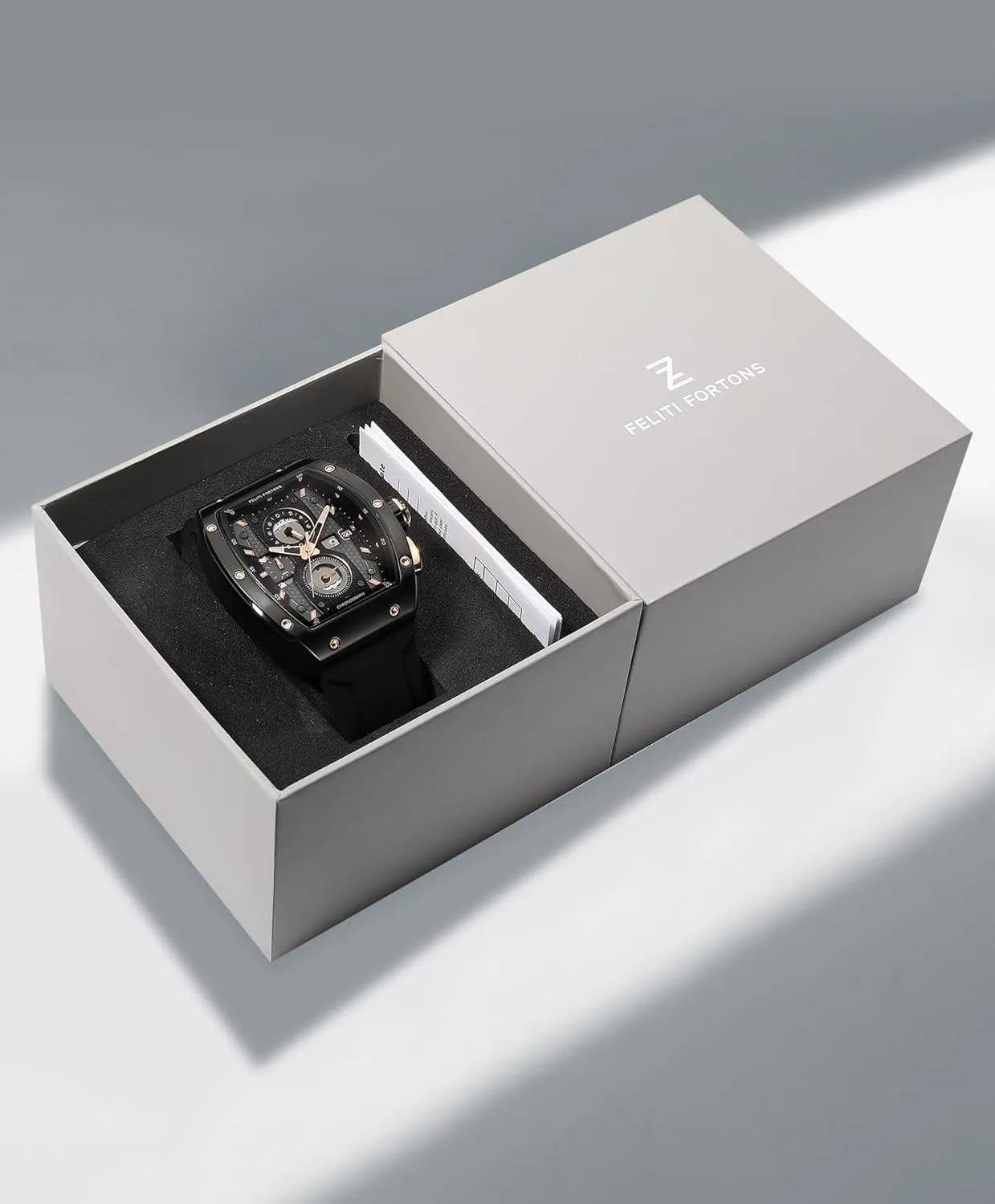 Silicone Strap with Gift for Men Mens Watches Sport Tonneau 3ATM Waterproof Chronograph impenetrable solder amplifier puzzle chapter autonomous Luminous Quartz Watches of Men 