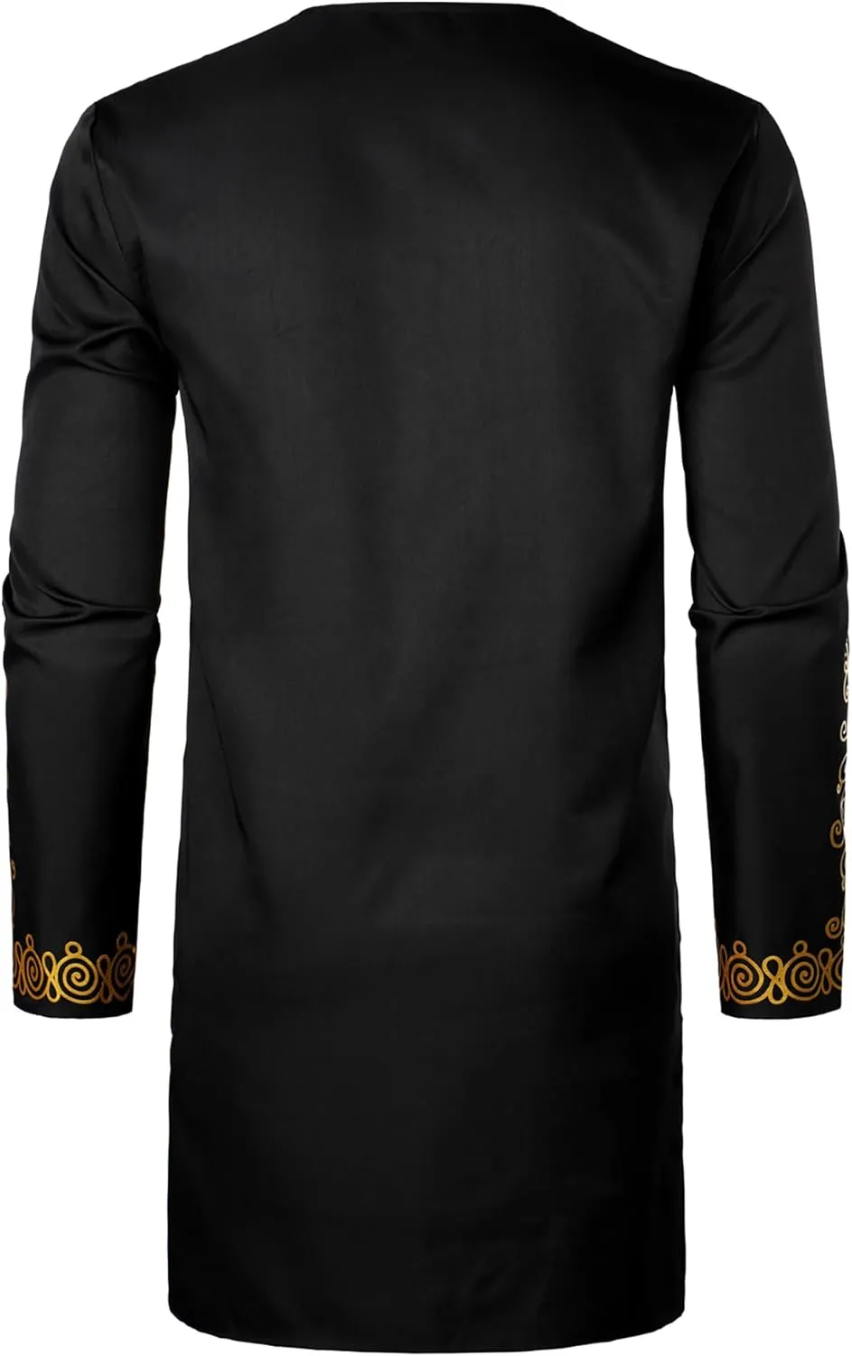 Sleeve Bronzing Print Shirt and Pants Outfit lord Traditional 2 Piece Set ZEROYAA Men's Africa Suit Long 