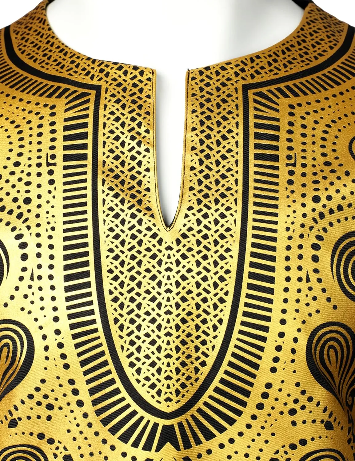 Sleeve Bronzing Print Shirt and Pants Outfit lord Traditional 2 Piece Set ZEROYAA Men's Africa Suit Long 