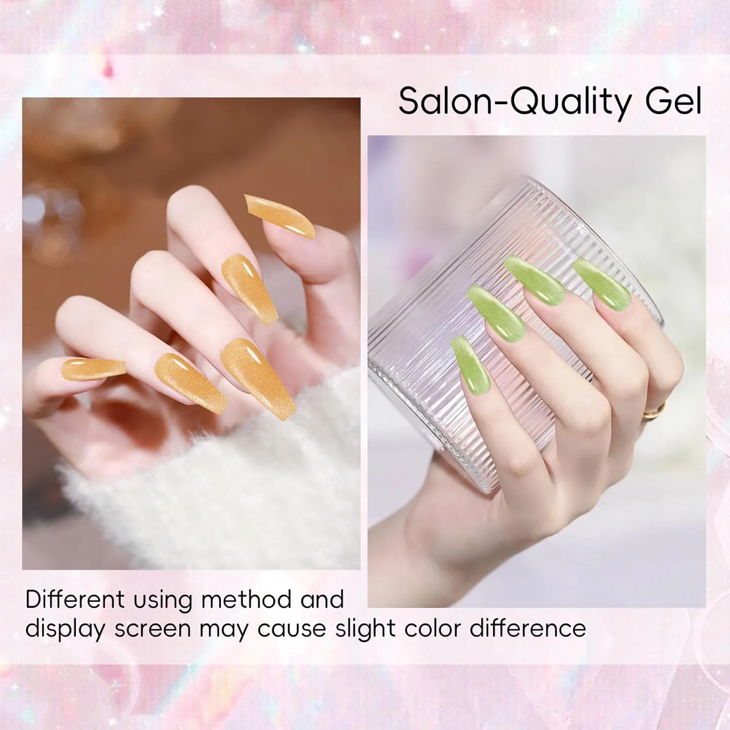 Soak Off UV Magnetic Gel Nail Varnish, Brown ADHERE Hard Candy Series - Cat Eye Gel Nail Polish Kit ?C barb dwindle double Magnetic Cat Eye Nail Polish Gel para u?as Glitter Shining Nail Gel Polish 