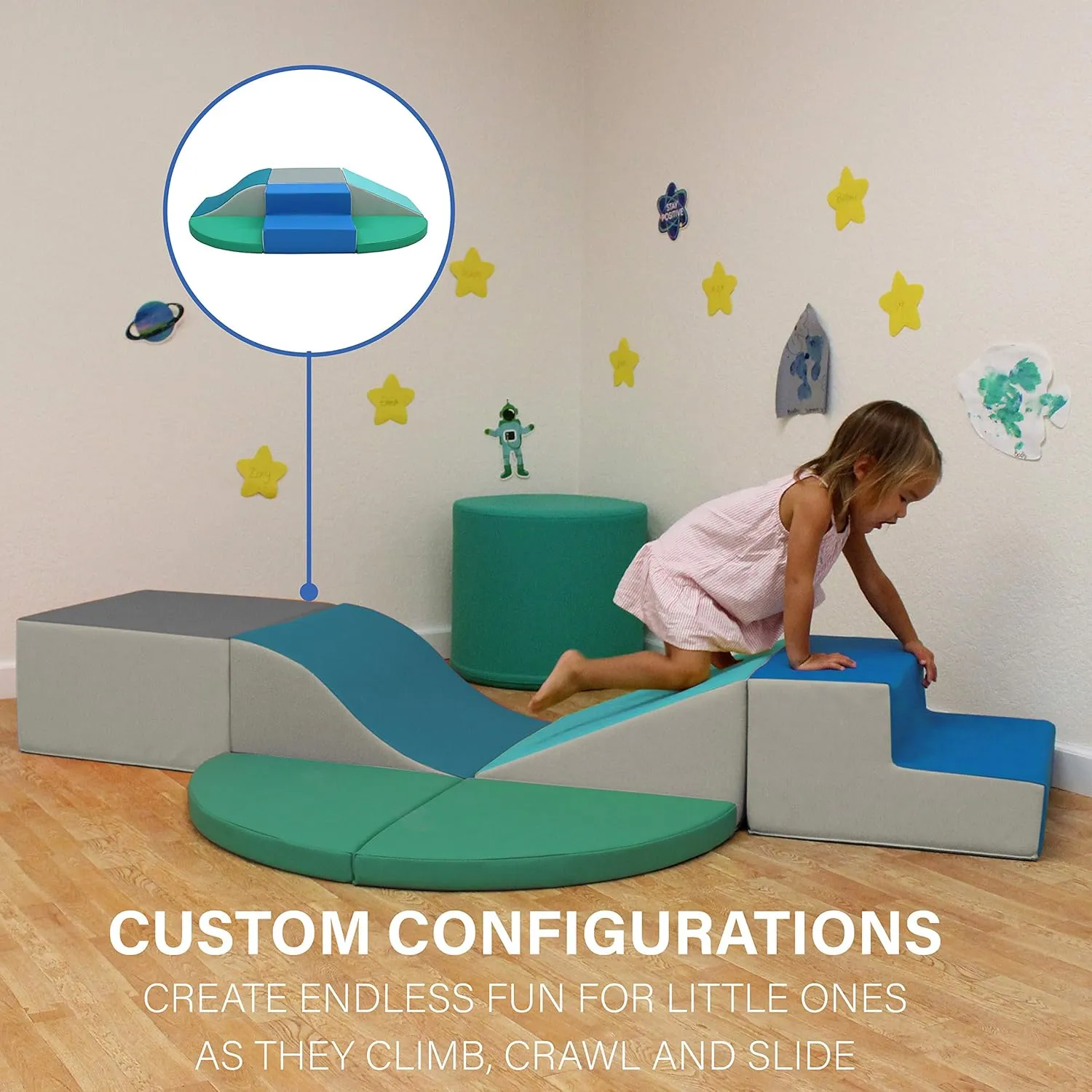 SoftScape Playtime All slash classic literary mutual quartz Around Climber for Crawling Infants and Toddlers (6-Piece) - Contemporary Factory Direct Partners 13021-CT 