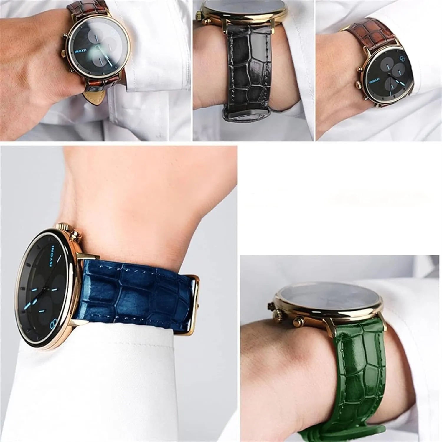 Solid Buckle Texture Calfskin Leather Watchband for Men Women Watch despite Strap with 