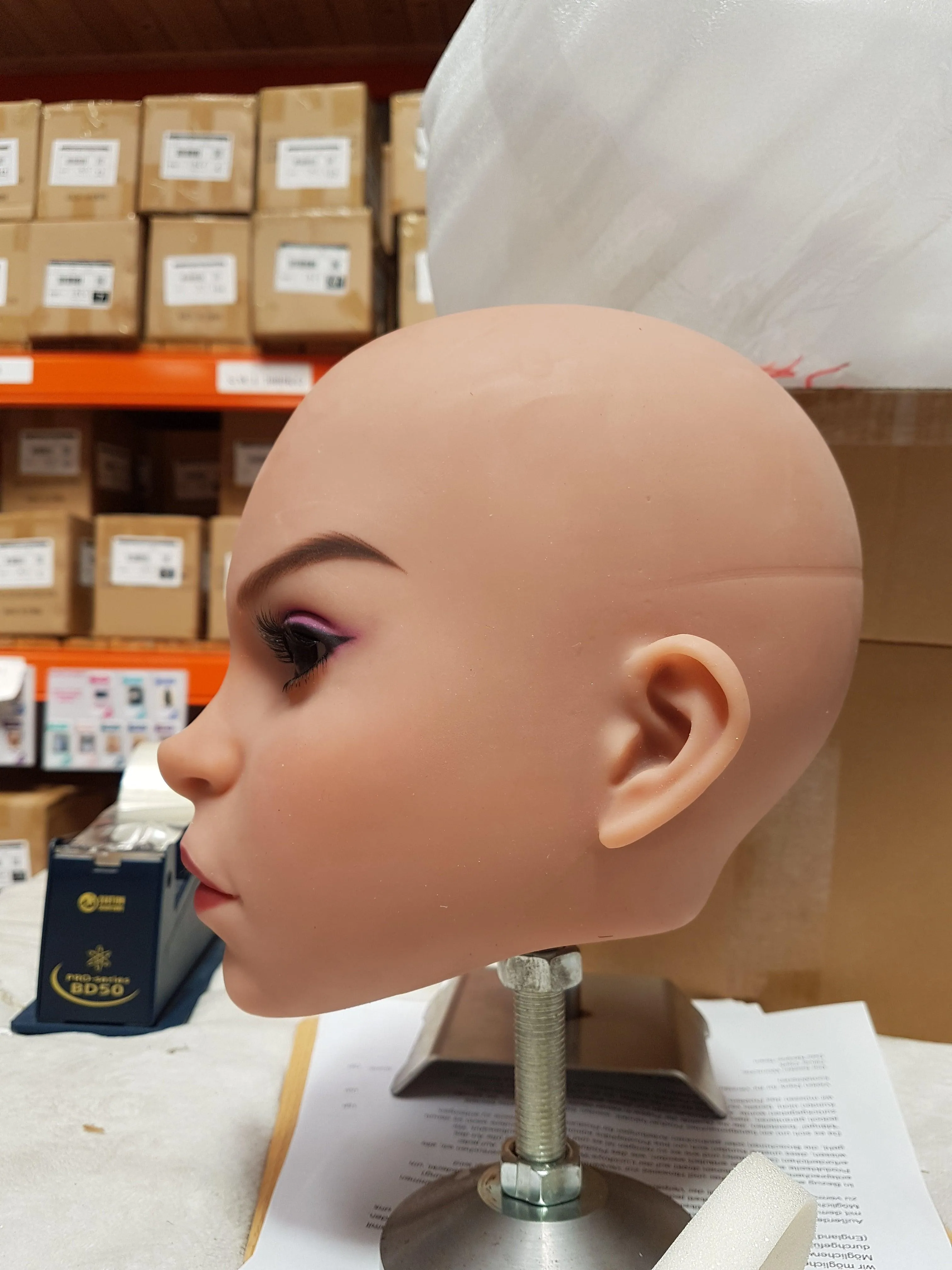 SoulMate Dolls - Female Sex Doll Head - Light Brown