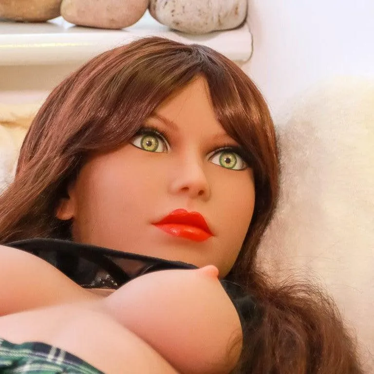 SoulMate Dolls - Sandra - Sex Doll Head - Light Brown