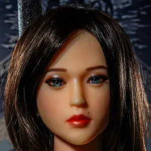 SoulMate Dolls - Silicone Sex Doll Heads - Implanted hair- M16 Compatible -  Light Brown