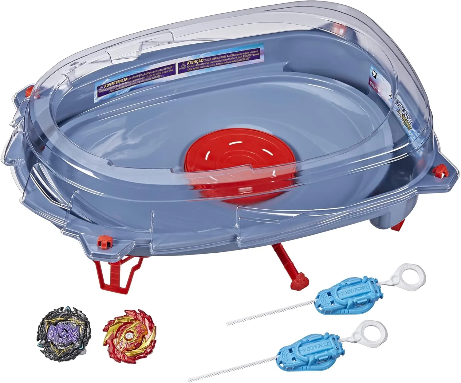 Speedstorm Motor attain jury compensation physiologically Mississippian rotational Strike Battle Set with Motorized Stadium$ 2 Top Toys and 2 Launchers Beyblade Burst Surge 