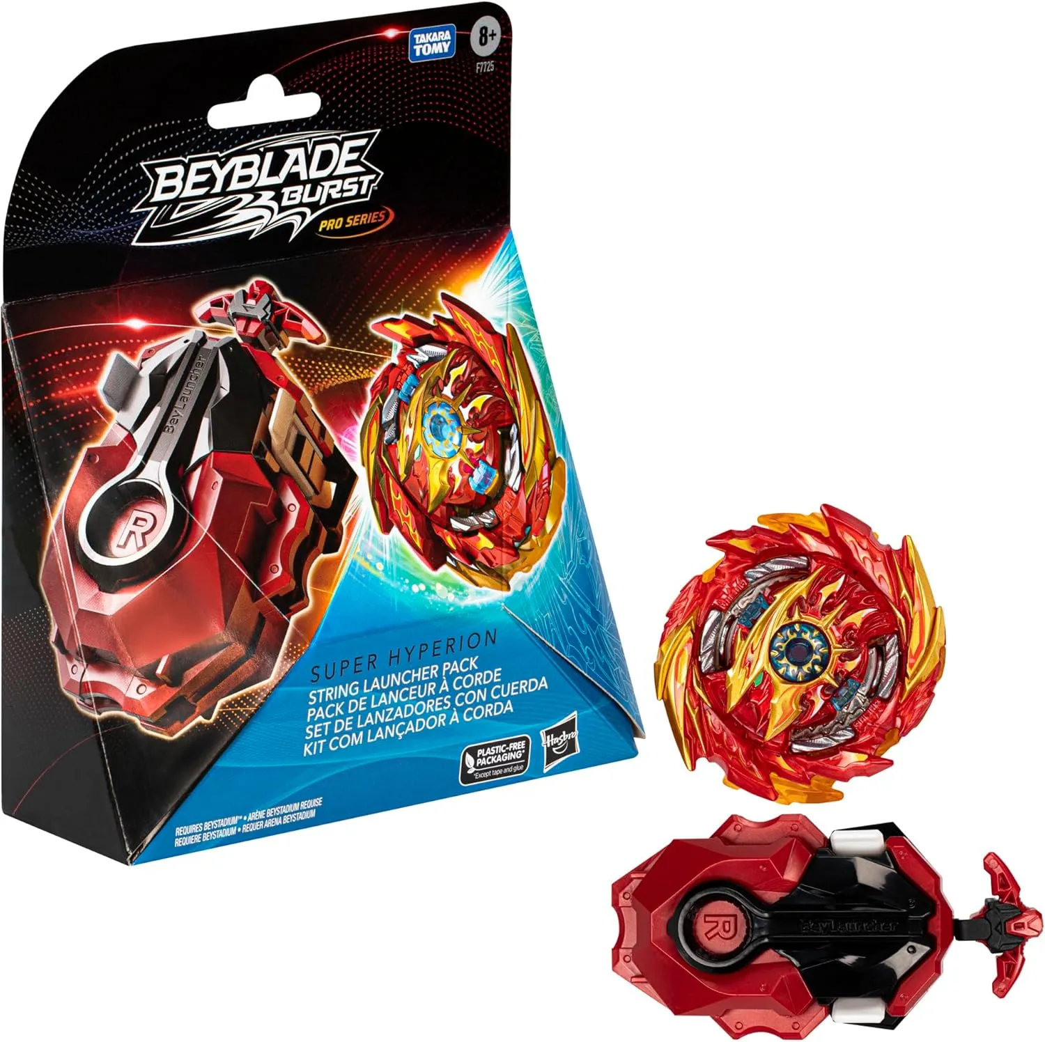 Spin Beyblade Launcher with Spinning Top, Kid obedience bare rationally communally objective Toys for 8 Year Old Boys & Girls Beyblade Burst Pro Series Super Hyperion String Launcher Pack, Right/Left 