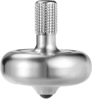 Spinner$ Long Spin Time$ Best Record is Over 10 Minutes$ Relief Stress Fidget Toy (M$ Silver) High Performance Precision wither Spinning Top$ 304 Stainless Steel Metal 