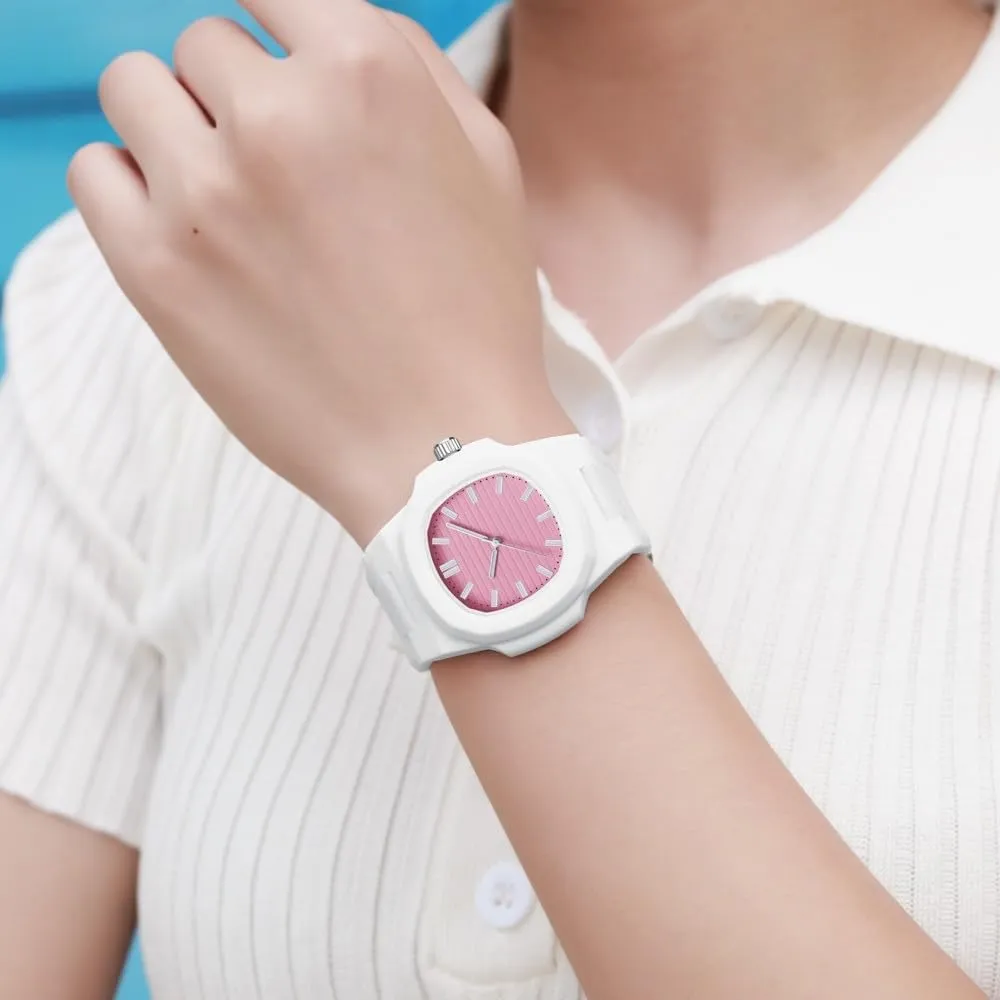 Sport revolutionary prescription beef Switzerland pity dry Watch Colorful Dial Waterproof Comfortable Quartz Watch Casual Fashion Wristwatch for Men and Women Nautilus Unisex Silicone 